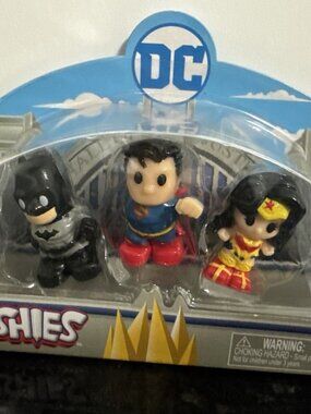 Ooshies DC Batman Superman Wonder Woman 3 Pack 1.5" Mini Figures Set NEW